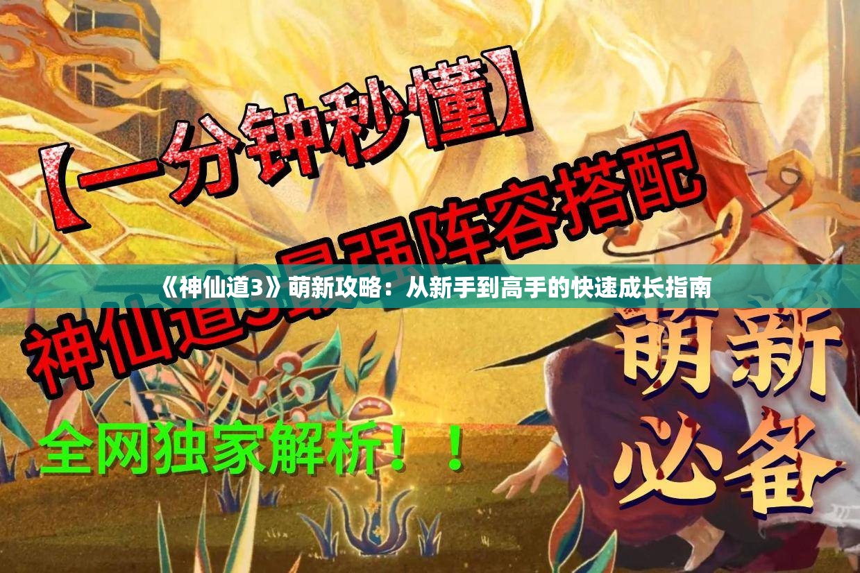 《神仙道3》萌新攻略：从新手到高手的快速成长指南