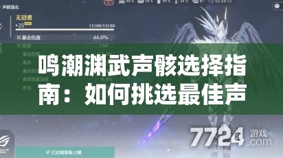 鸣潮渊武声骸选择指南：如何挑选最佳声骸装备